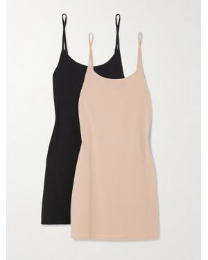 Skin Ginny Set Of Two Stretch Organic Pima Cotton-Jersey Tanks - Multicolour