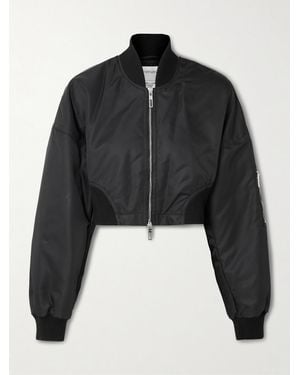 Sportmax Cropped Shell Bomber Jacket - Black