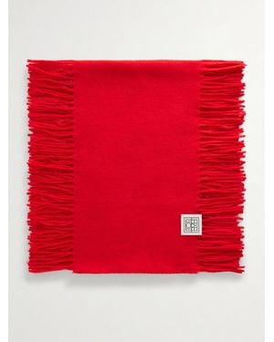 TOTEME Tasselled Cashmere Scarf - Red