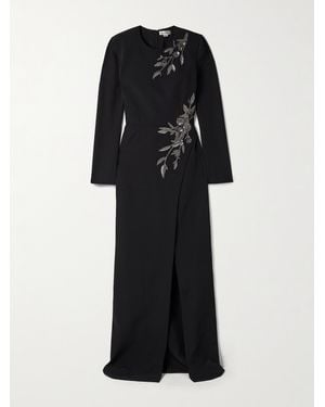 Zuhair Murad Robe Aus Cady Mit Verzierungen - Schwarz