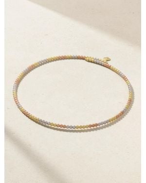 Carolina Bucci Florentine Open Beaded Kette Aus 18 Karat Rosé- Weiß- Und Gelbgold - Natur