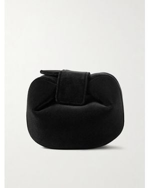 Gabriela Hearst Soft Demi Velvet Clutch - Black