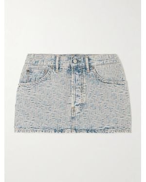 Acne Studios Denim-Jacquard Mini Skirt - Blue