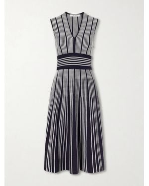 Max Mara Mainile Mxmagreste Striped Knitted Dress - Black