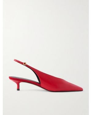 Neous Diske Leather Slingback Pumps - Red