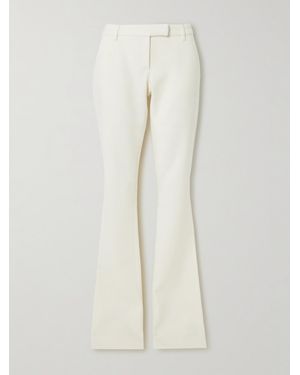 Acne Studios Wool-Blend Twill Flared Pants - White