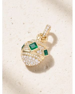David Yurman 18-Karat, Diamond And Emerald Pendant - Natural