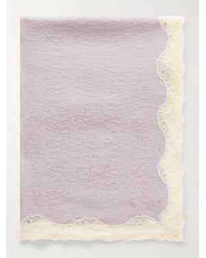 Chloé Lace-Trimmed Silk Scarf - Pink