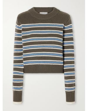 La Ligne Mini Marin Striped Wool And Cashmere-Blend Jumper - Brown