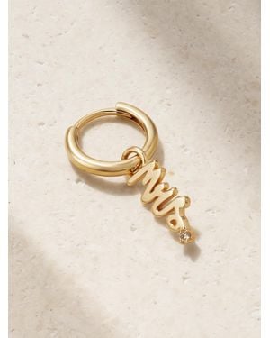 Alison Lou Mrs 14-Karat Diamond Single Hoop Earring - Natural