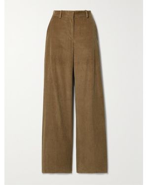 Veronica de Piante Anya Cotton-Corduroy Wide-Leg Pants - Natural