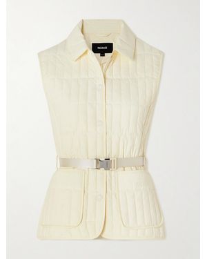 Mackage Helia Belted Quilted Padded Recycled-Shell Down Vest - Natural