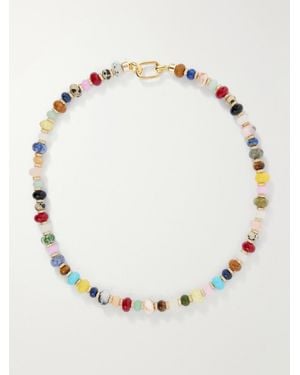 Joolz by Martha Calvo Gemstones And Crystals-Toned Beaded Necklace - Natural