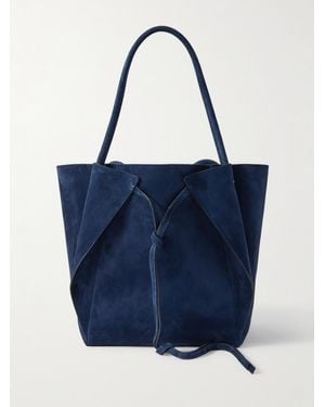 Gabriela Hearst Sac À Main En Daim À Liens Marija - Bleu