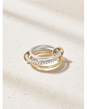 Spinelli Kilcollin Tigris Sterling, 18-Karat And Diamond Ring - Natural