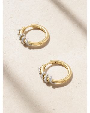 Ileana Makri Twisted Boa 18-Karat And Diamond Earrings - Natural