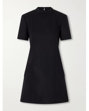 Gucci Paneled Wool-Blend Twill Mini Dress - Black