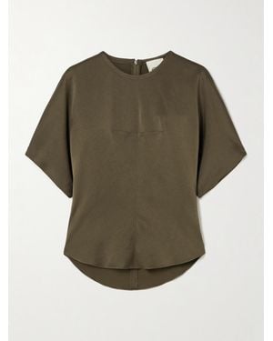 Isabel Marant Karlita Oberteil Aus-Satin - Grün