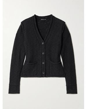 James Perse Cardigan Aus Einer Baumwoll-Leinenmischung - Schwarz