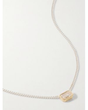 Loren Stewart 14-Karat And Sterling Diamond Necklace - Natural