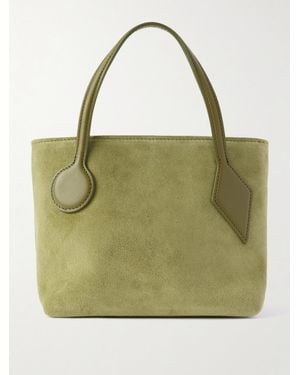 Liffner Sprout Micro Tote Aus Veloursleder Mit Lederbesätzen - Grün