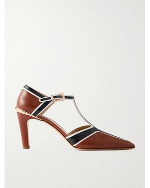 Gabriela Hearst Indi Moto 75 Leather Court Shoes - Pink