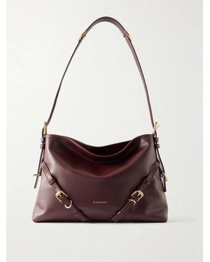 Givenchy Voyou Medium Leather Shoulder Bag - White