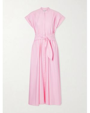Saloni Neesha Belted Cotton Maxi Dress - Pink