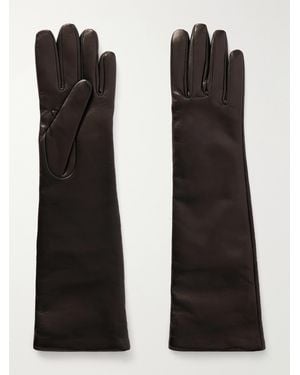Nour Hammour Leather Gloves - Black