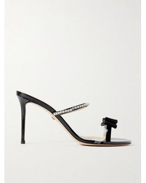 Mach & Mach Crystal Cuba Nude Patent Leather Slingback 85Mm