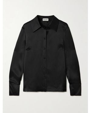 RIXO London Havan Seidenhemd - Schwarz