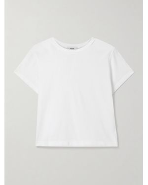 Agolde Adine Verkürztes T-Shirt Aus Biobaumwoll-Jersey - Weiß
