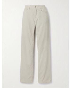 The Row Carlyl Hose Mit Geradem Bein Aus Baumwollcord - Weiß