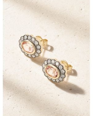 Marlo Laz Lexie 14-Karat, Morganite And Diamond Earrings - Natural