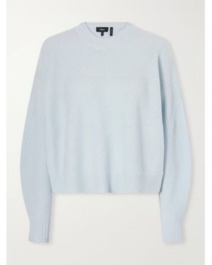 Theory Ribbed Cashmere Sweater - Blue