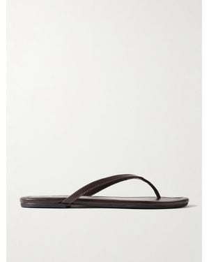 STAUD Freja Leather Flip Flops - Brown