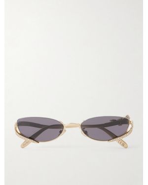 Dior Dior Bow B1U Embellished Cat-Eye-Tone Sunglasses - Metallic
