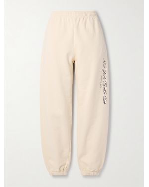 Sporty & Rich Jogginghose Aus Baumwoll-Jersey Mit Print - Natur