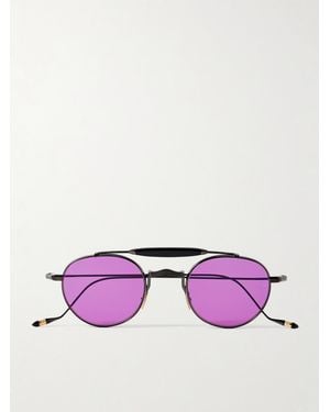 Jacques Marie Mage Dasan Round-Frame Beta-Titanium Sunglasses - Purple
