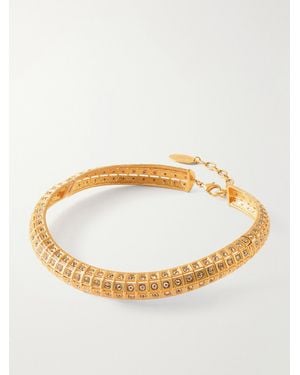 Sonia Petroff Lobster Vibe Crystal-Embellished-Plated Necklace - Metallic