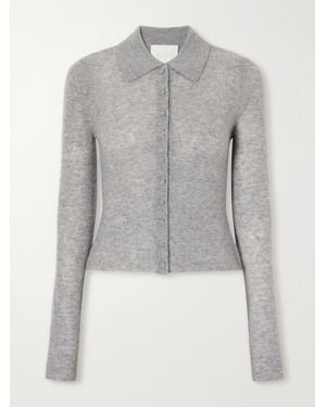 Citizens of Humanity Paloma Ribbed Cashmere And Wool-Blend Cardigan - Grey