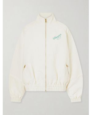 Willy Chavarria Ruff Rider Embroidered Shell Jacket - Natural