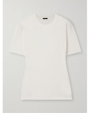 JOSEPH T-Shirt En Jersey De Coton Et De Soie Mélangés - Neutre