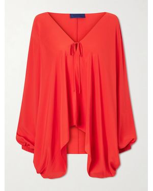 Sharon Wauchob Cul Silk-Satin Jacket - Red
