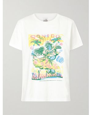 Donde Esteban Sonido Bestial Printed Cotton-Jersey T-Shirt - White