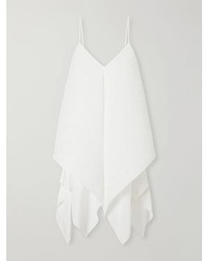 JW Anderson Asymmetric Pleated Crepe De Chine Cami - White