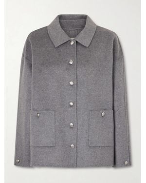 Anine Bing Luca Wool And Cashmere-Blend Jacket - Grey