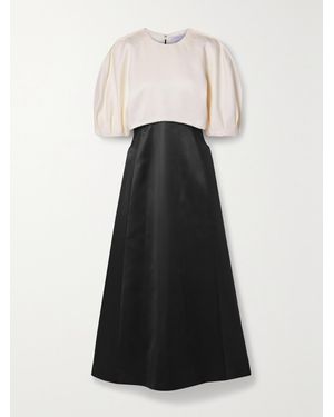 Gabriela Hearst Monod Maxikleid Aus Duchesse-Satin Aus Einer Woll-Seidenmischung Mit Cut-Outs - Weiß