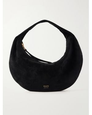 KHAITE Olivia Mini Suede Shoulder Bag - Black