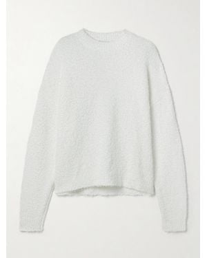 Tibi Serviette Cotton-Blend Bouclé Jumper - White